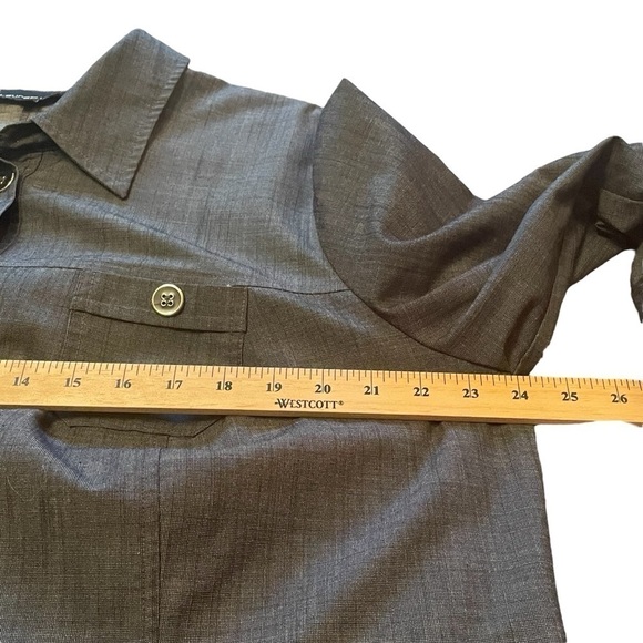 Laura Plus Size 18 Blue Heathered Short Sleeved,Button Up-Career Wear,Jacket - Picture 7 of 10